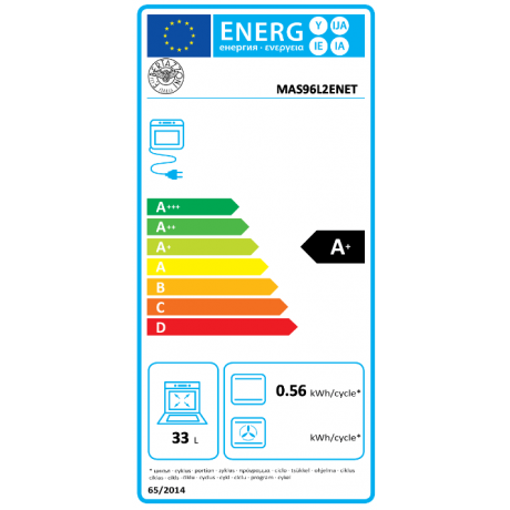 BERTAZZONI MAS96L2ENET Κουζίνα Ηλεκτρική με 2 Φούρνους και Εστίες Αερίου 90cm Μαύρο